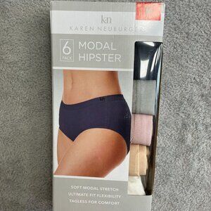 NEW Karen Neuburger Women's M 6 Pack Modal Hipster Panties